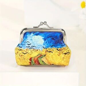 New Van Gogh Wheat field with crows coin purse